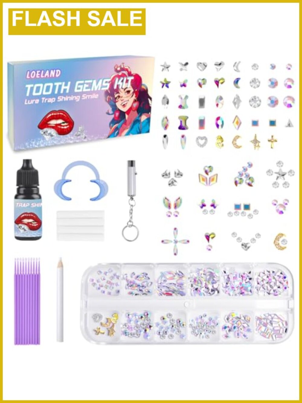 Tooth Gem Kit 247 Crystals 22 Shapes DIY Jewelry Making Kit